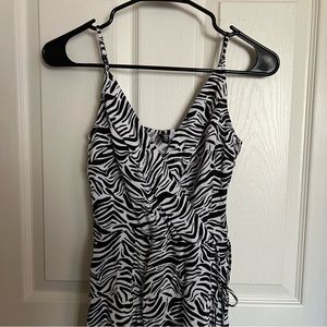 Divided Zebra Long Dress Cover